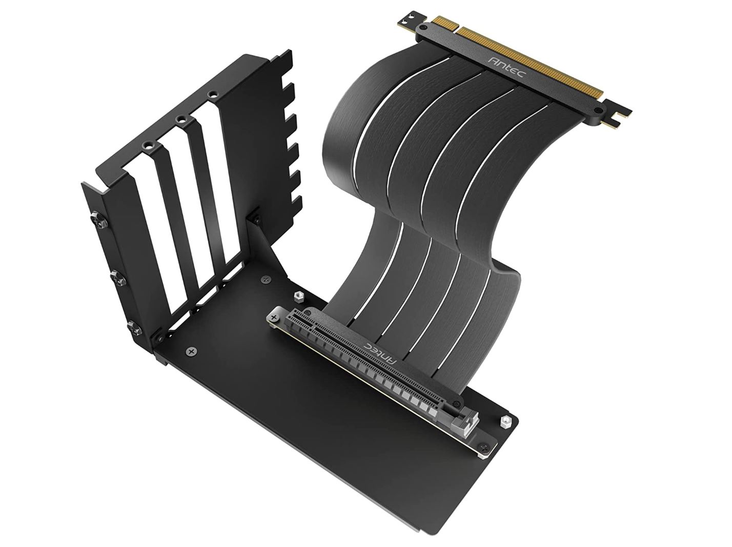 Antec Vertical PCI Bracket and PCI-E 4.0 Cable Kit (200mm) Black. Universal 5070 & 7000x. Premium Gold Plated + 180 degrees Ultra Flexible Cable(LS)