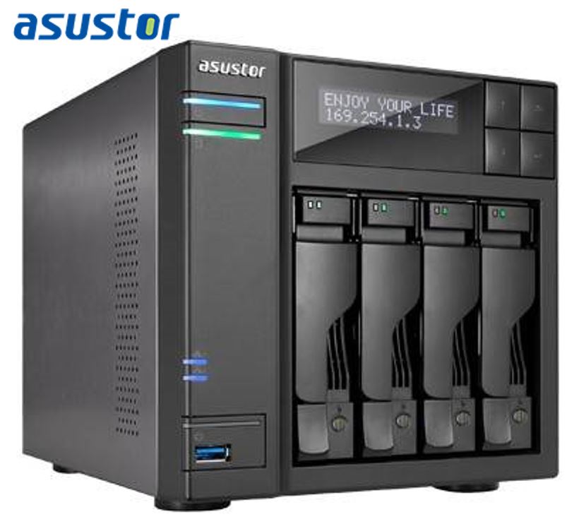 Asustor AS7004T-i5 4 Bay NAS Intel Core i5 Quad Core 3.0GHz 8GB DDR3 2xGbE HDMI S/PDIF 3xUSB3.0 2xUSB2.0 2xeSATA WoL Virtualization Windows/Linux ACL