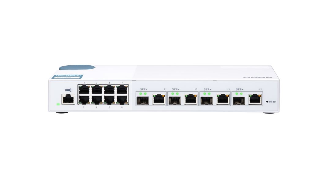 QNAP QSW-M408-4C Entry-level 10GbE Layer 2 Web 12 ports Managed Switch for SMB Network Deployment