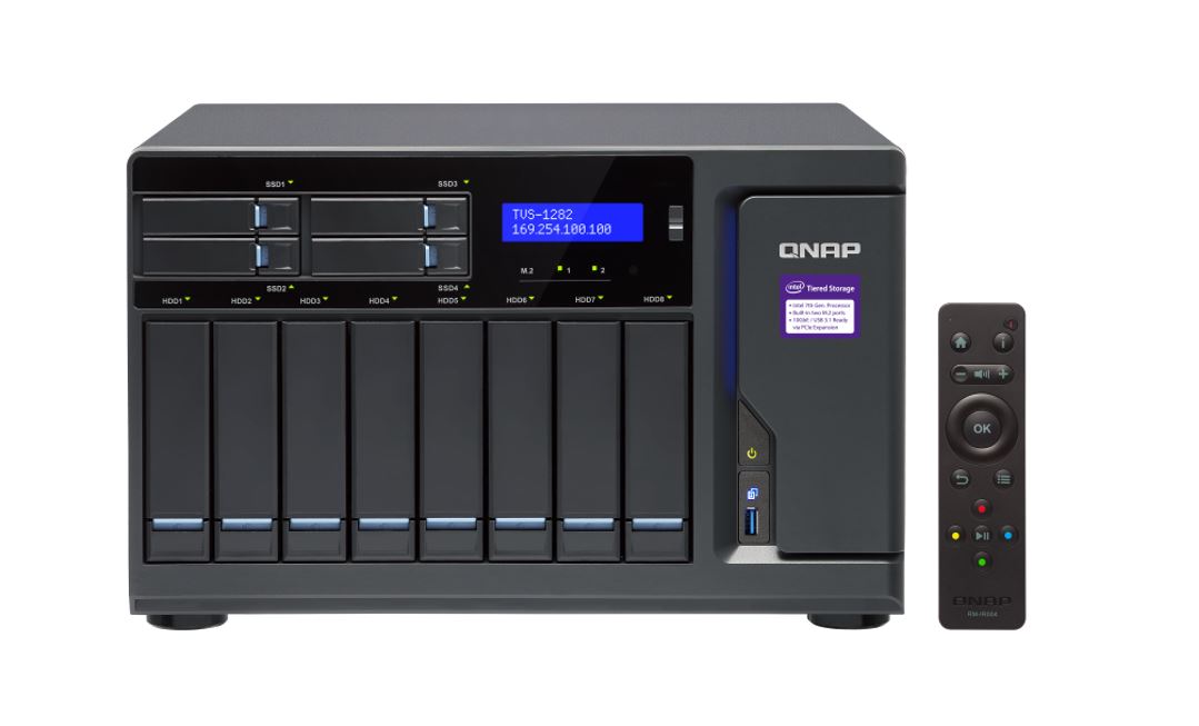 buy QNAP TVS-1282T3-i7-64G 12 Bay Intel Core i7-7700 quad-core 3.6 GHz 64GB UDIMM DDR4 2 SATA 6Gb/s Hot-swappable 4xGE 2x10GBASE-T 3xPCIe 5xUSB 3.2 2yr online from our Melbourne shop