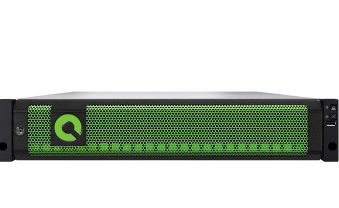 QSAN XE5 NVMe-oF JBOF XE5026D-100G Dual Controller, Intel 4-core Xeon, DDR4 16GB, 100GbE QSFP+ x 4, 2U26, GBIC x 4, Front bezel, Rail kit