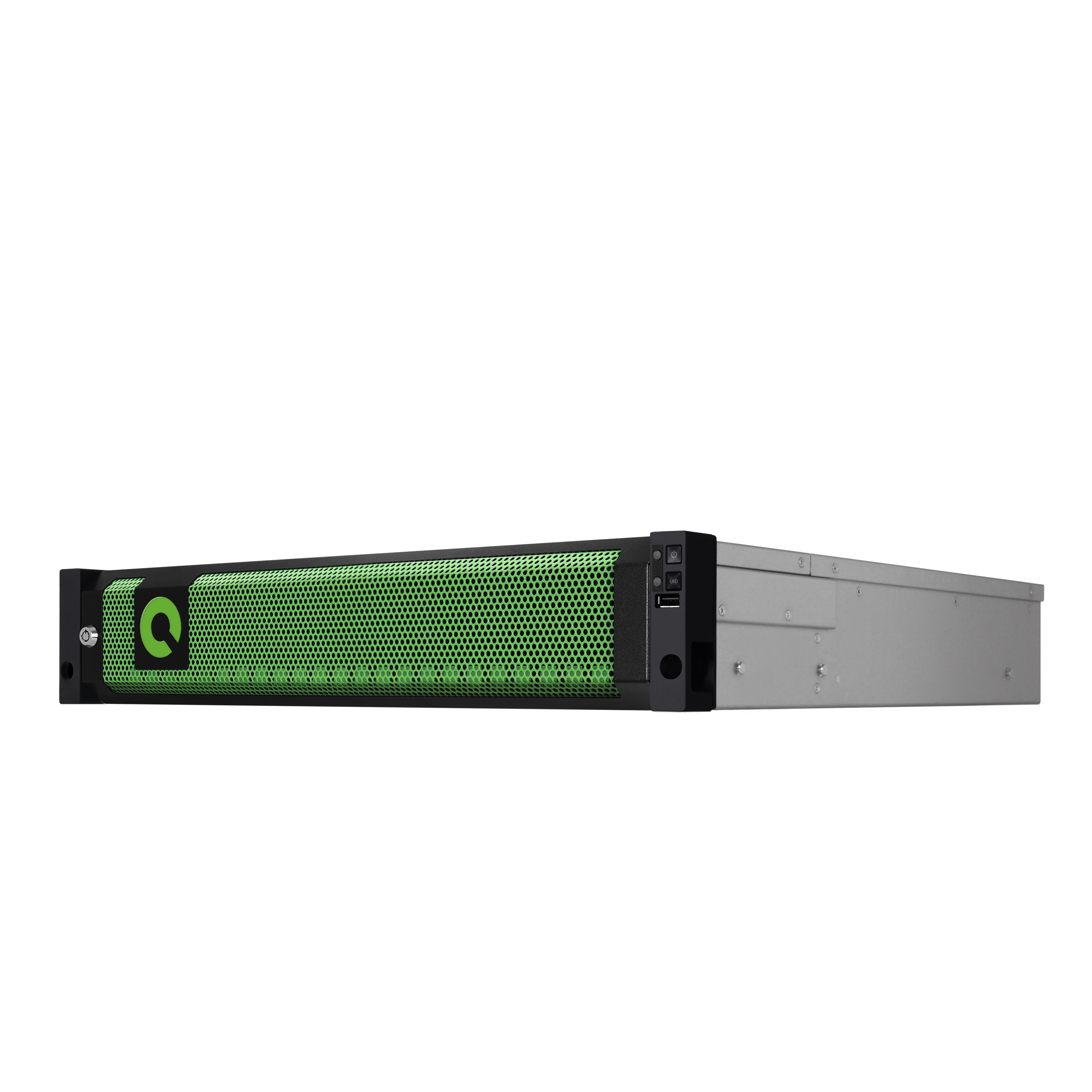 QSAN XCubeNAS NVMe XN4226D-8C QSM4, Dual Controller, Intel 8-core Xeon, DDR4 32GB, 10GbE SFP+ x 8, 2U26, GBIC x 4, Super_cap C2F, Front bezel