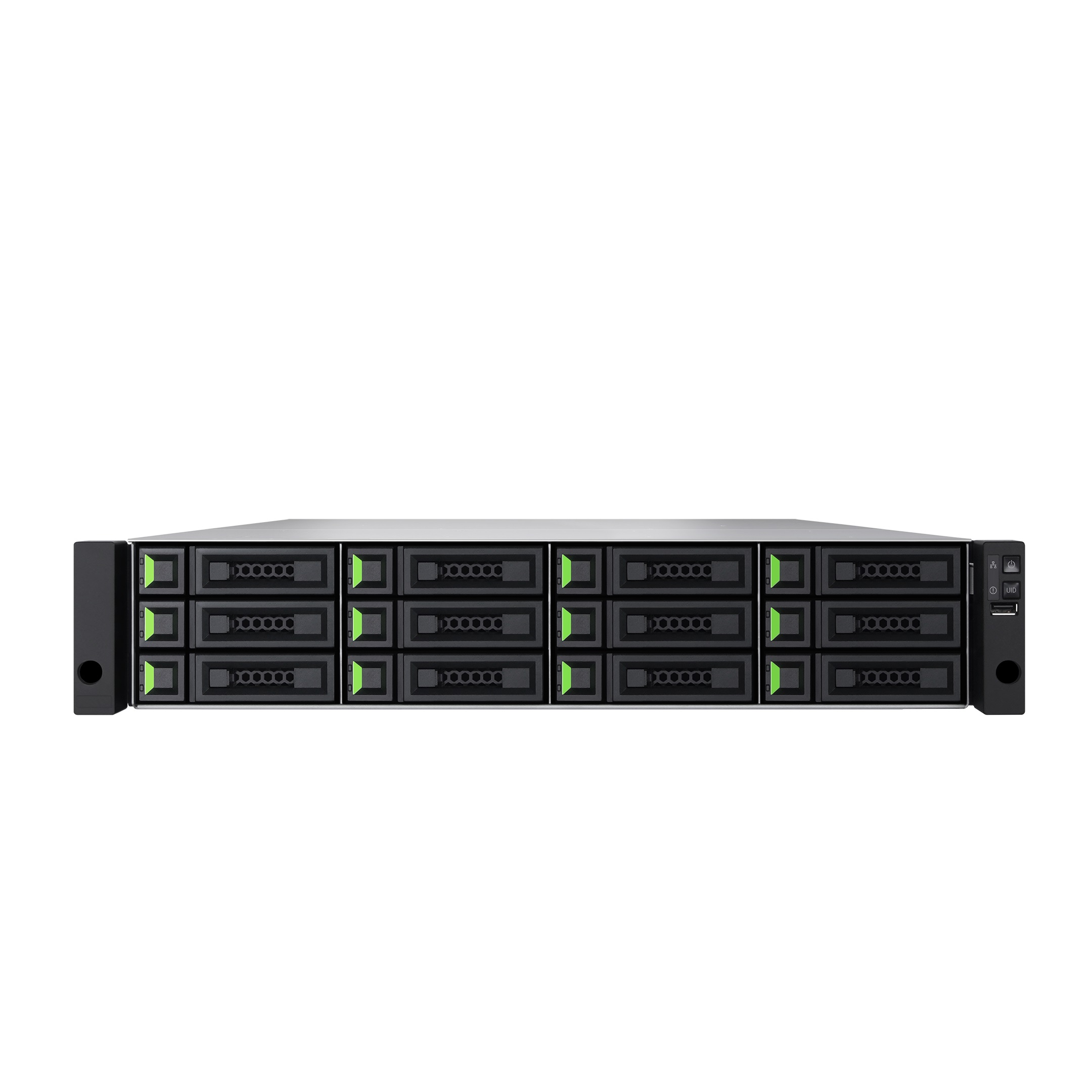 QSAN XCubeSAN XS3312D 2U12, Dual-Controller SAN System, Max 512GB RAM, 8-ported 10GbE SFP+ iSCSI with optical transceivers x 4, 3-Year Warranty