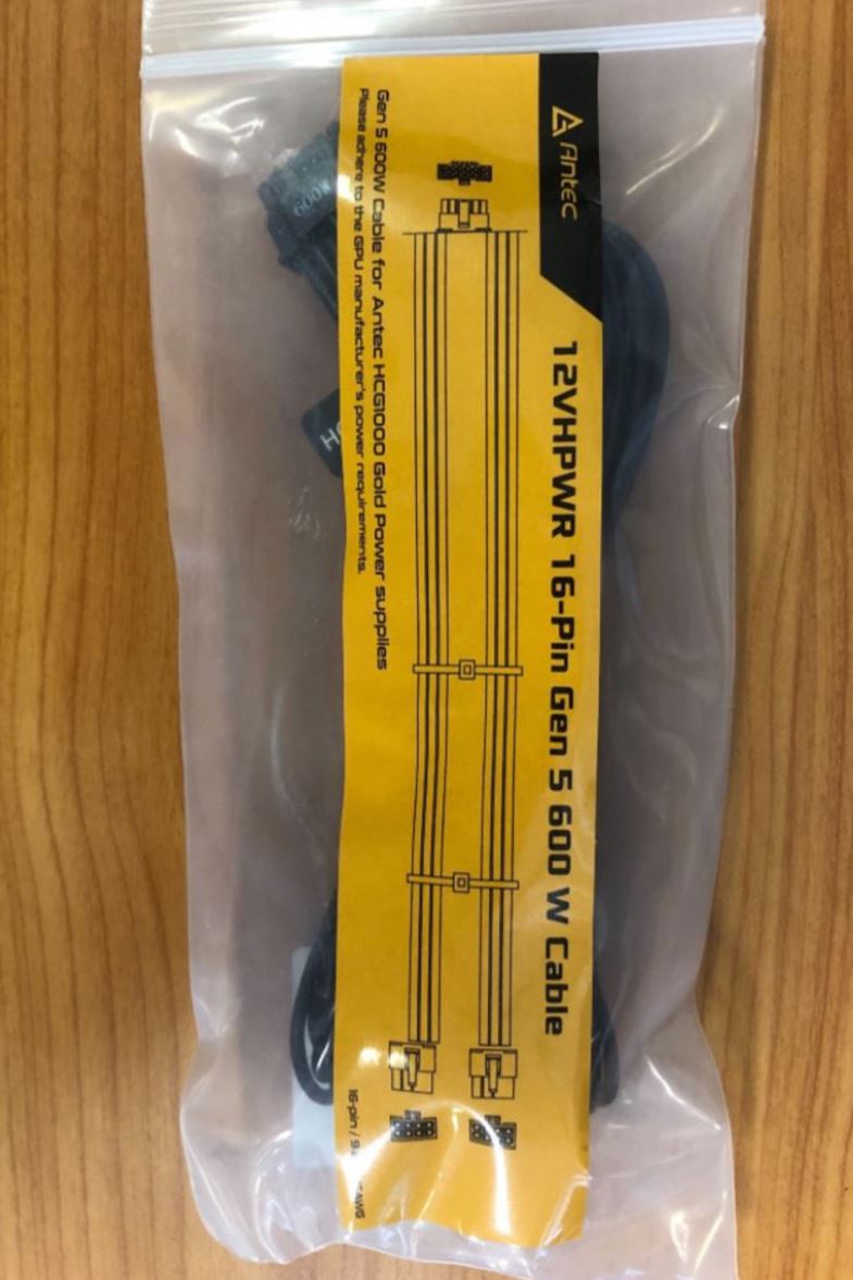 (LS)Antec 600W PCIe 5.0 12VHPWR Type-4 PSU Power Cable. FULLY COMPATIBLE with 4090xx for Antec HCG-1000 PSU