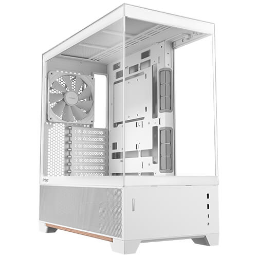 Antec Commercial display C6 WOOD - White, Mid Tower, ATX/Micro-ATX/ITX, Tempered Glass, USB-C 10Gbps, 3 PWM Fans, 360mm Radiator, 450mm GPU, 2Yr Wty
