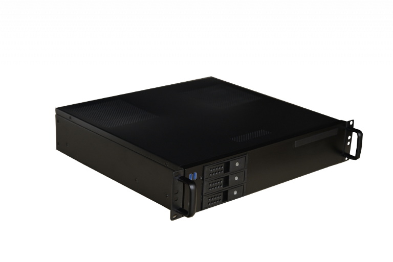 TGC Rack Mountable Server Chassis 2U 380mm Depth, 3x Ext 3.5' Bays, 2x Int 3.5' Bays, 1x Int 2.5' Bay, 4x Low Profile PCIE Slots, MATX MB, ATX PSU