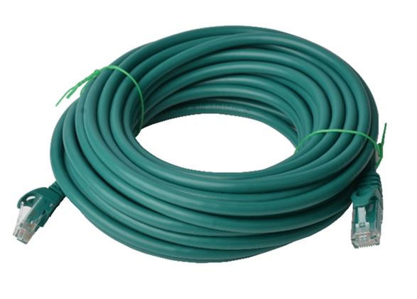 8ware Print media CAT6 Cable 20m - Green Premium RJ45 Ethernet Network LAN UTP Patch Cord 26AWG CU Jacket 8W-PL6-20GRN