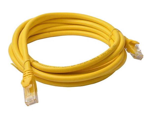 8ware Print media CAT6 Cable 3m - Yellow Premium RJ45 Ethernet Network LAN UTP Patch Cord 26AWG CU Jacket 8W-PL6-3YEL
