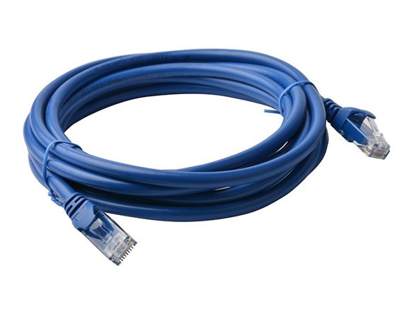 8ware Print media CAT6 Cable 5m - Blue Premium RJ45 Ethernet Network LAN UTP Patch Cord 26AWG CU Jacket 8W-PL6-5BLU