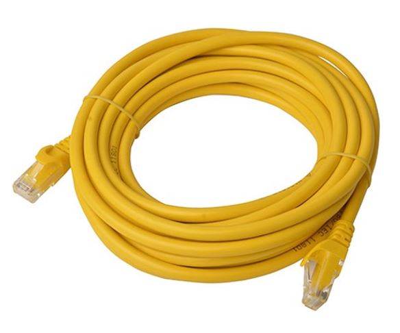 8ware Print media CAT6 Cable 5m - Yellow Premium RJ45 Ethernet Network LAN UTP Patch Cord 26AWG CU Jacket 8W-PL6-5YEL