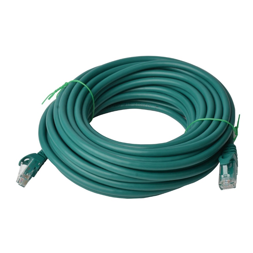 8Ware Cat6a UTP Ethernet Cable 30m Snagless Green