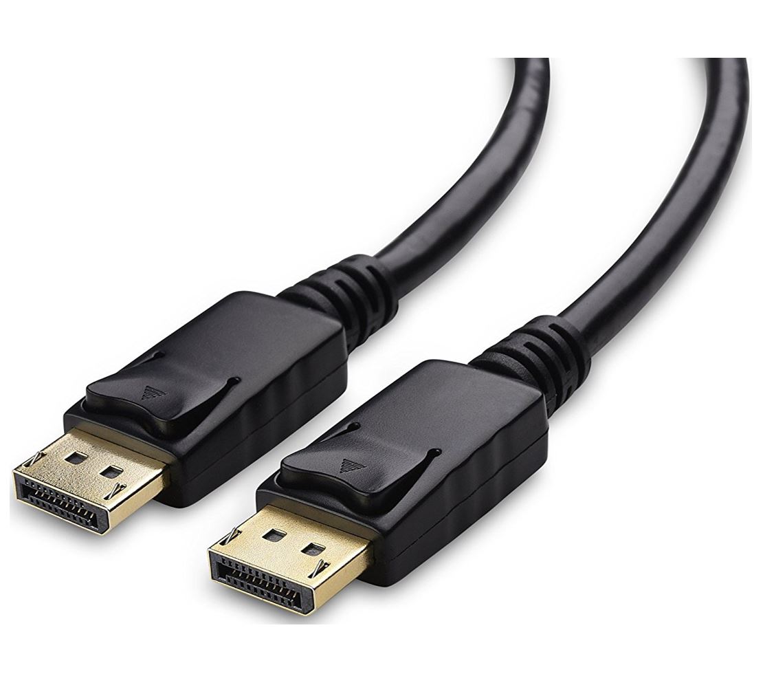 8ware DisplayPort DP Cable 2m - 20 pins Male to Male 1.2V 30AWG Gold Plated Assembly type Black PVC Jacket RoHS ~CBAT-DP-MM-1M