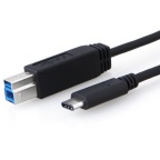 8Ware USB 3.1 Cable 1m Type-C to B Male to Male Black 10Gbps