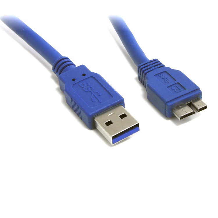 8Ware USB 3.0 Cable 3m A to Micro-USB B Male to Male Blue