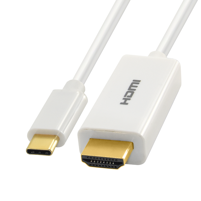 Astrotek USB-C male to HDMI male cable, white color, gold plating, support 4k@60hz