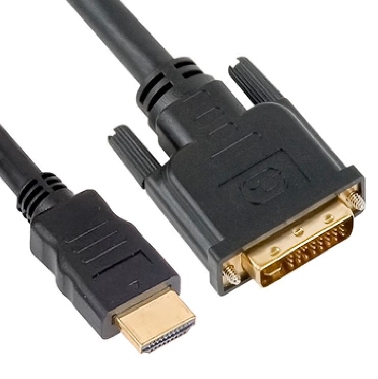 Astrotek HDMI to DVI-D Adapter Converter Cable 2m - Male to Male 30AWG OD6.0mm Gold Plated RoHS Black PVC Jacket