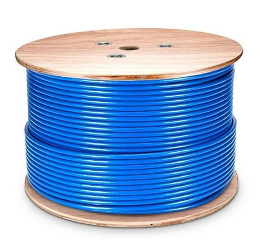 Astrotek CAT6 FTP Cable 305m Roll - Blue Full 0.55mm Copper Solid Wire Ethernet LAN Network 23AWG 0.55cu Solid 2x4p PVC Jacket