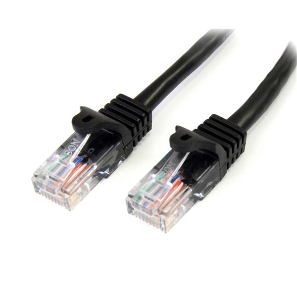 Cabac 1m CAT6 LAN Ethernet Network Snag-less Black Patch Lead LS