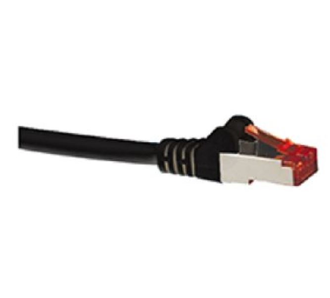 Hypertec CAT6A Shielded Cable 2m Black Color 10GbE RJ45 Ethernet Network LAN S/FTP LSZH Cord 26AWG PVC Jacket
