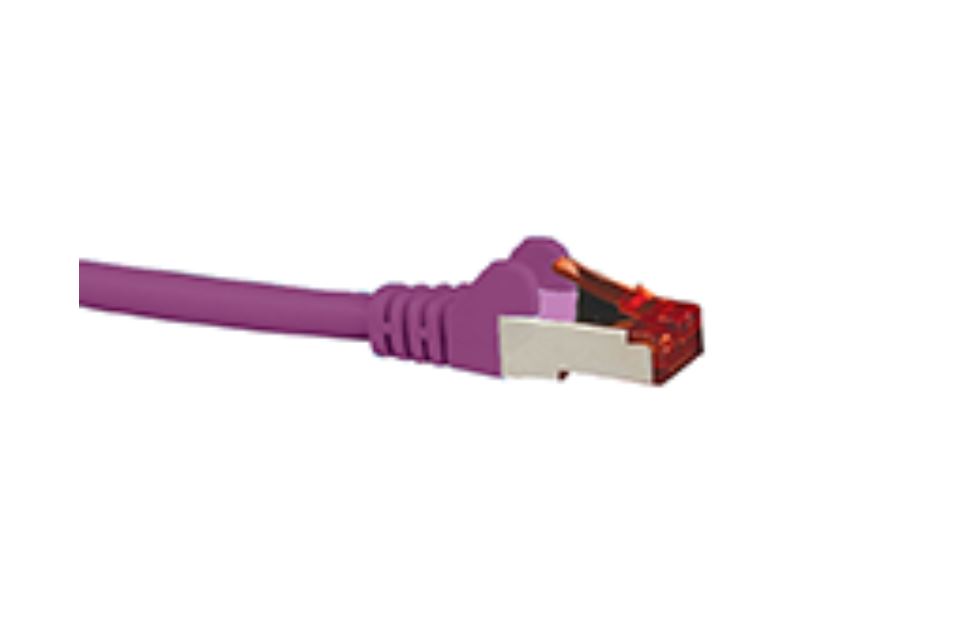Hypertec CAT6A Shielded Cable 3m Purple Color 10GbE RJ45 Ethernet Network LAN S/FTP Copper Cord 26AWG LSZH Jacket