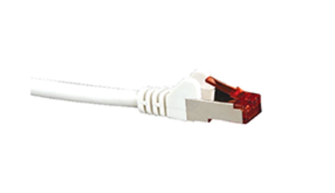 Hypertec CAT6A Shielded Cable 10m White Color 10GbE RJ45 Ethernet Network LAN S/FTP Copper Cord 26AWG LSZH Jacket