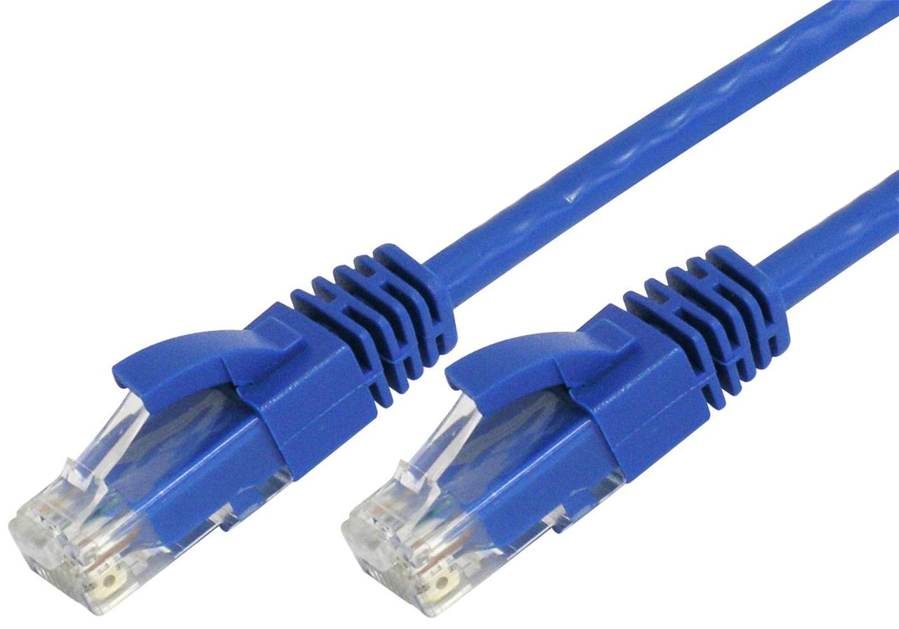 Cabac 1m CAT6 RJ45 LAN Ethernet Network Blue Patch Lead
