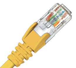 Hypertec 1m CAT6 RJ45 LAN Ethernet Network Yellow Patch Lead
