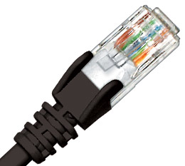 Hypertec 2m CAT6 RJ45 LAN Ethernet Network Black Patch Lead