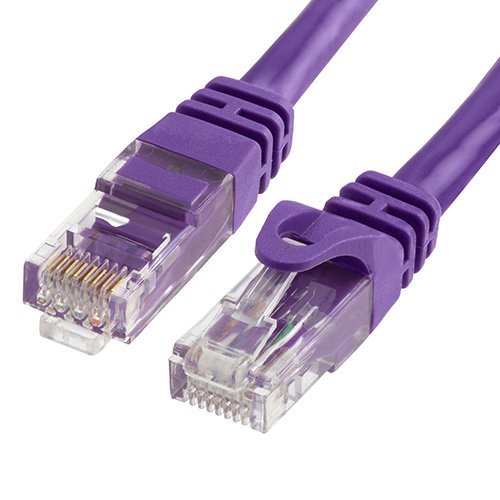 Cabac 0.5m CAT6 RJ45 LAN Ethenet Network Purple Patch Lead ~HCAT5EPU0.5 LS