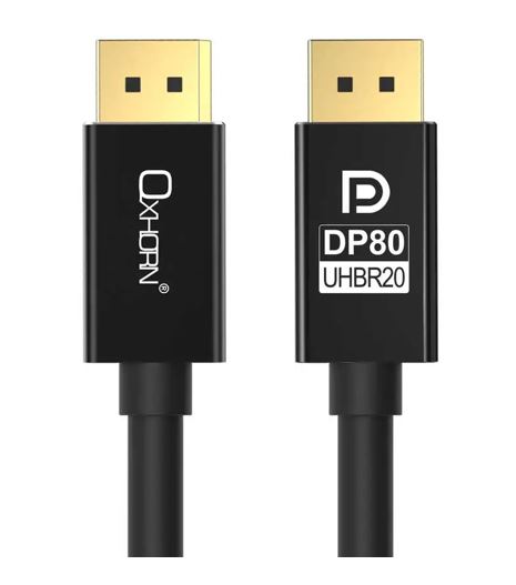 Astrotek CB-DP-16K-03 Oxhorn 4K DisplayPort 2.1 DP80 Cable 3m Male to Male V2.1 16K@60Hz Gold-Plated Aluminum High Speed VESA Certified for Gaming Monitor TV PC Laptop