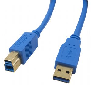 Cable 3m USB 3.0 AM-BM Gold/P Blue Cable
