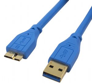 Cabac 3m USB 3.0 AM Micro BM G/P Blue Cable LS