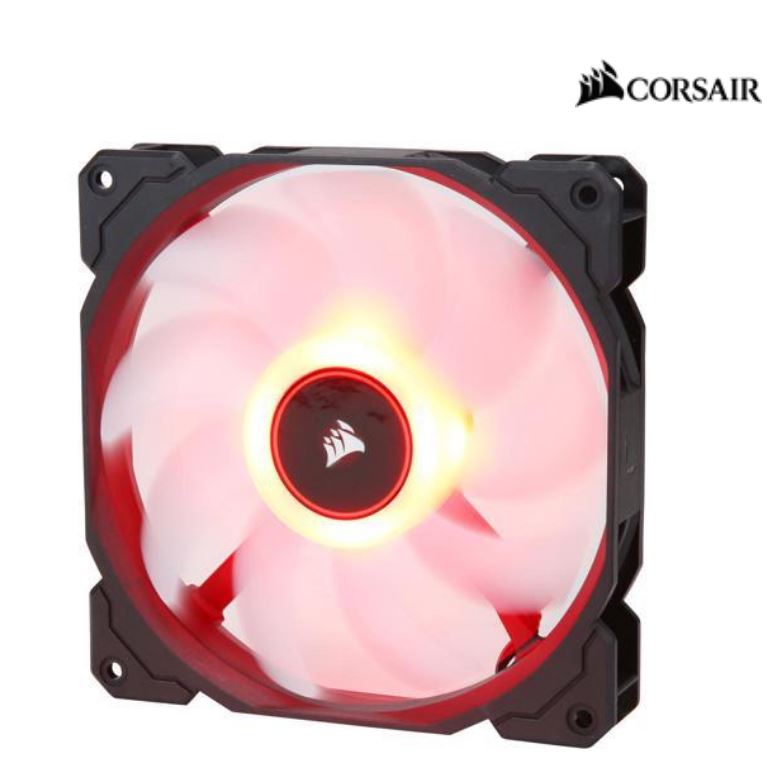 Corsair Air Flow 140mm Fan Low Noise Edition / Red LED 3 PIN - Hydraulic Bearing, 1.43mm H2O. Superior cooling performance and LED illumination