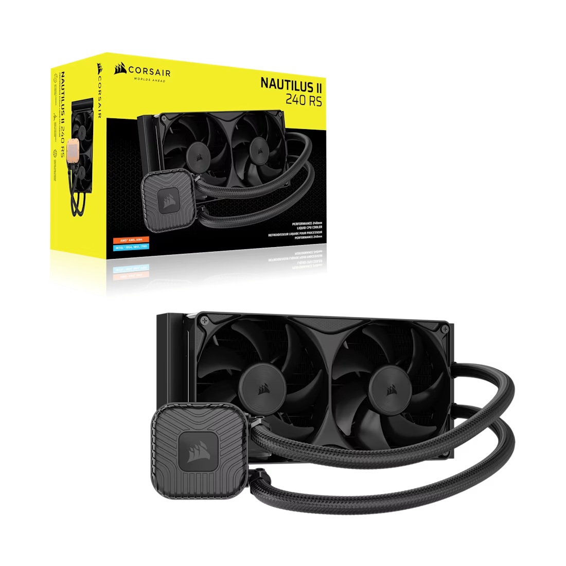 Corsair CW-9061055-WW - NAUTILUS II 240 RS Liquid CPU Cooler - Black, 240mm Rad, FlowDrive 2S Pump, 420–2100 RPM, PWM, Zero RPM Mode, AM5/AM4 and…