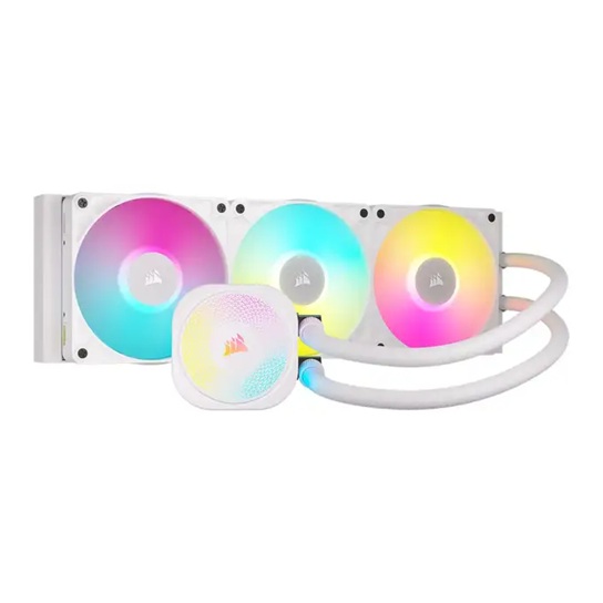 Corsair CW-9061038-WW Cable iCUE LINK TITAN II 360 RX RGB - White, 360mm AIO, FlowDrive Gen 2, RX II Fan, RGB, Copper Coldplate, AM5/AM4, LGA1851/1700