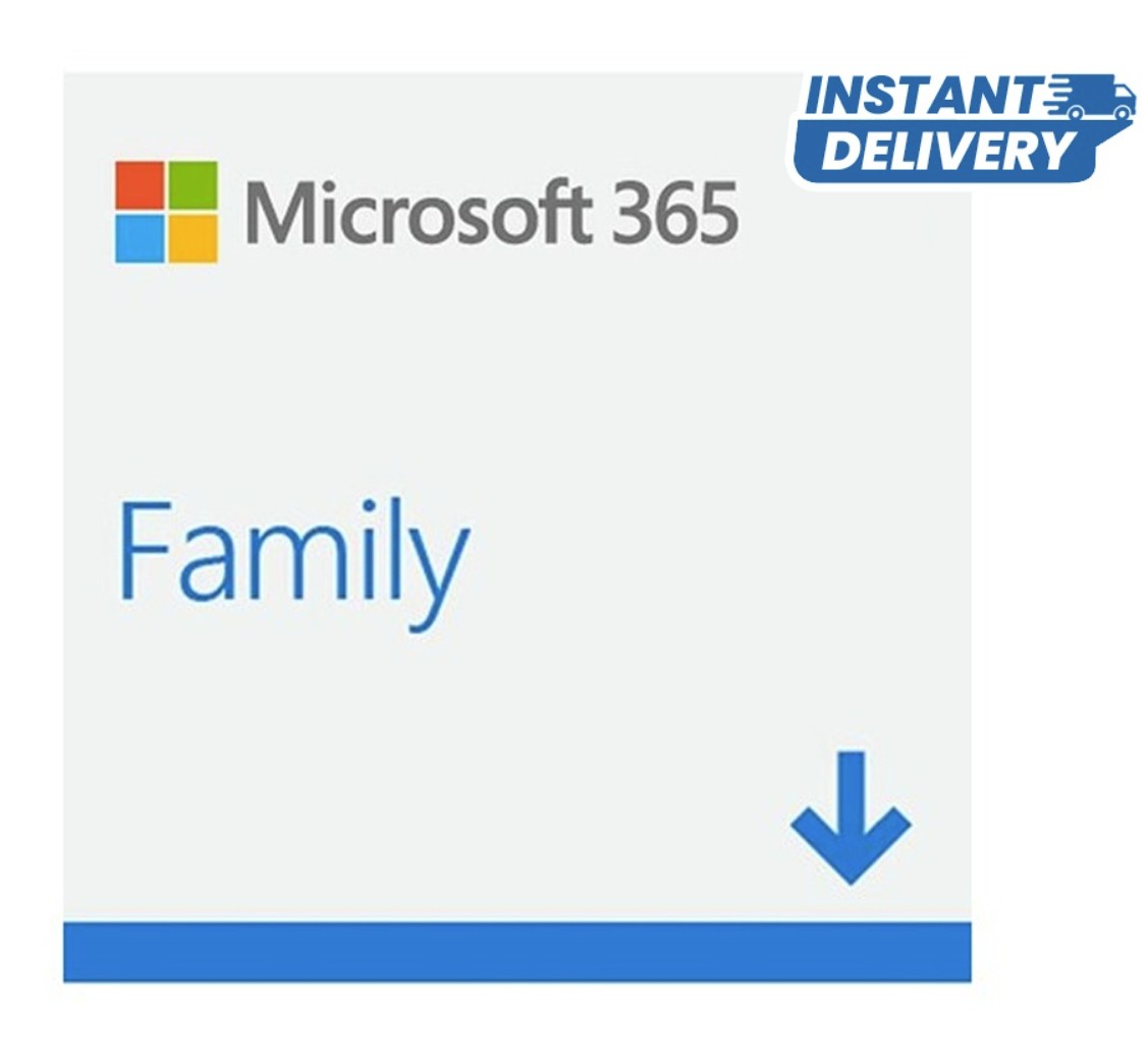 Microsoft M365 Family 2025 1 Year Subscription Retail Pack for 1-6 Users Medialess for PC Mac iOS Android