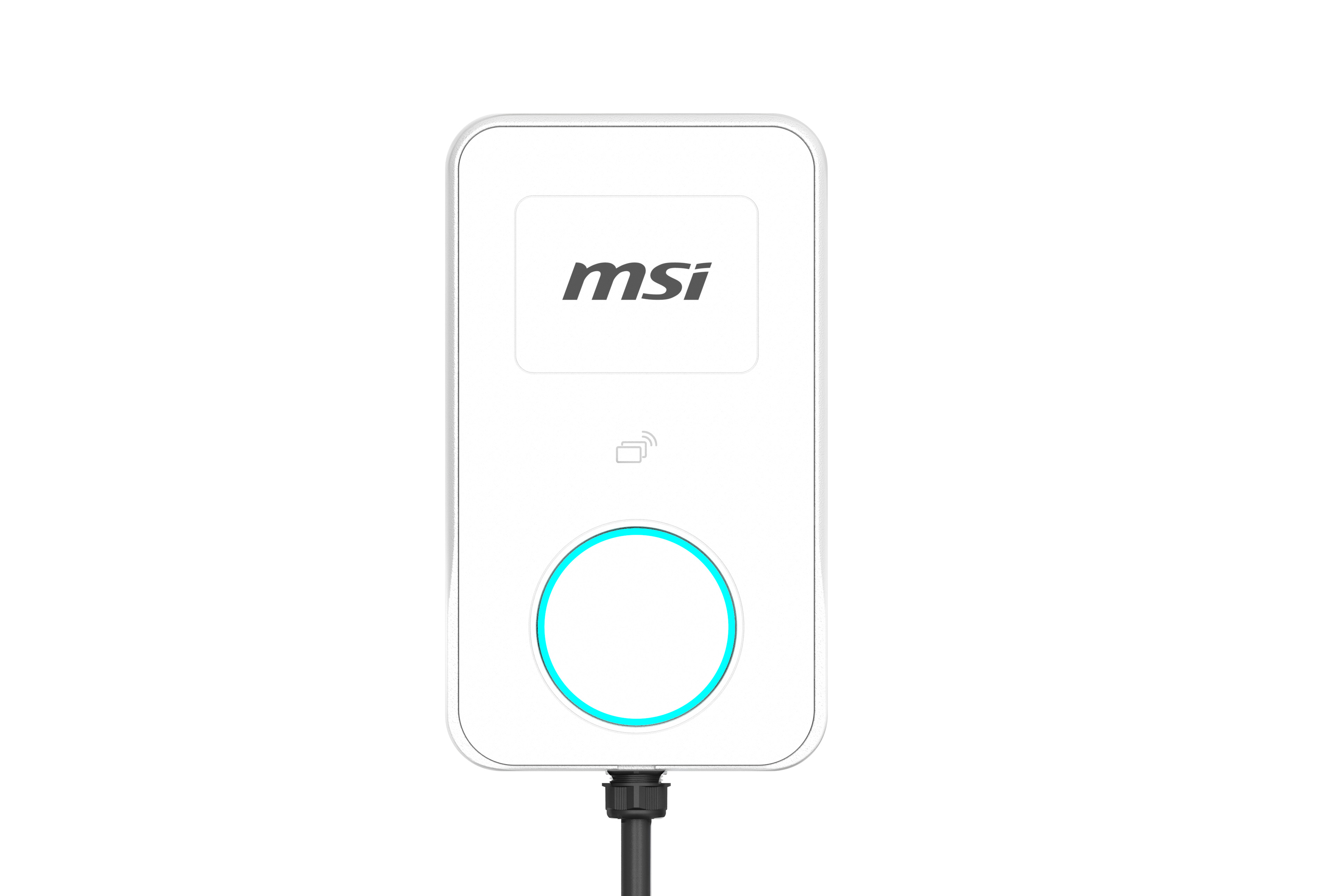 MSI Eco Life Max(OCPP) 22kW-White, 3-phase 380-415V, 32A, WiFi, OCPP2.0.1, IP65, LED circle, solar ready, app, RFID opt, LAN opt, tethered/socket, 2yr