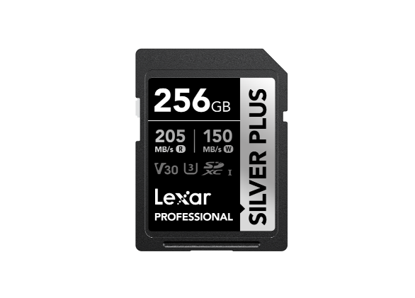 [NR MODEL] Lexar Professional SILVER PLUS 256GB SDXC™ UHS-I Card  speeds of up to 205MB/s and 150MB/s and FULL-HD and 4K videos