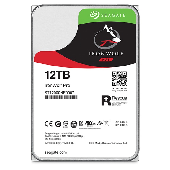Seagate IronWolf Pro ST12000NT001 internal hard drive 12 TB 7200 RPM 256 MB 3.5" Serial ATA III