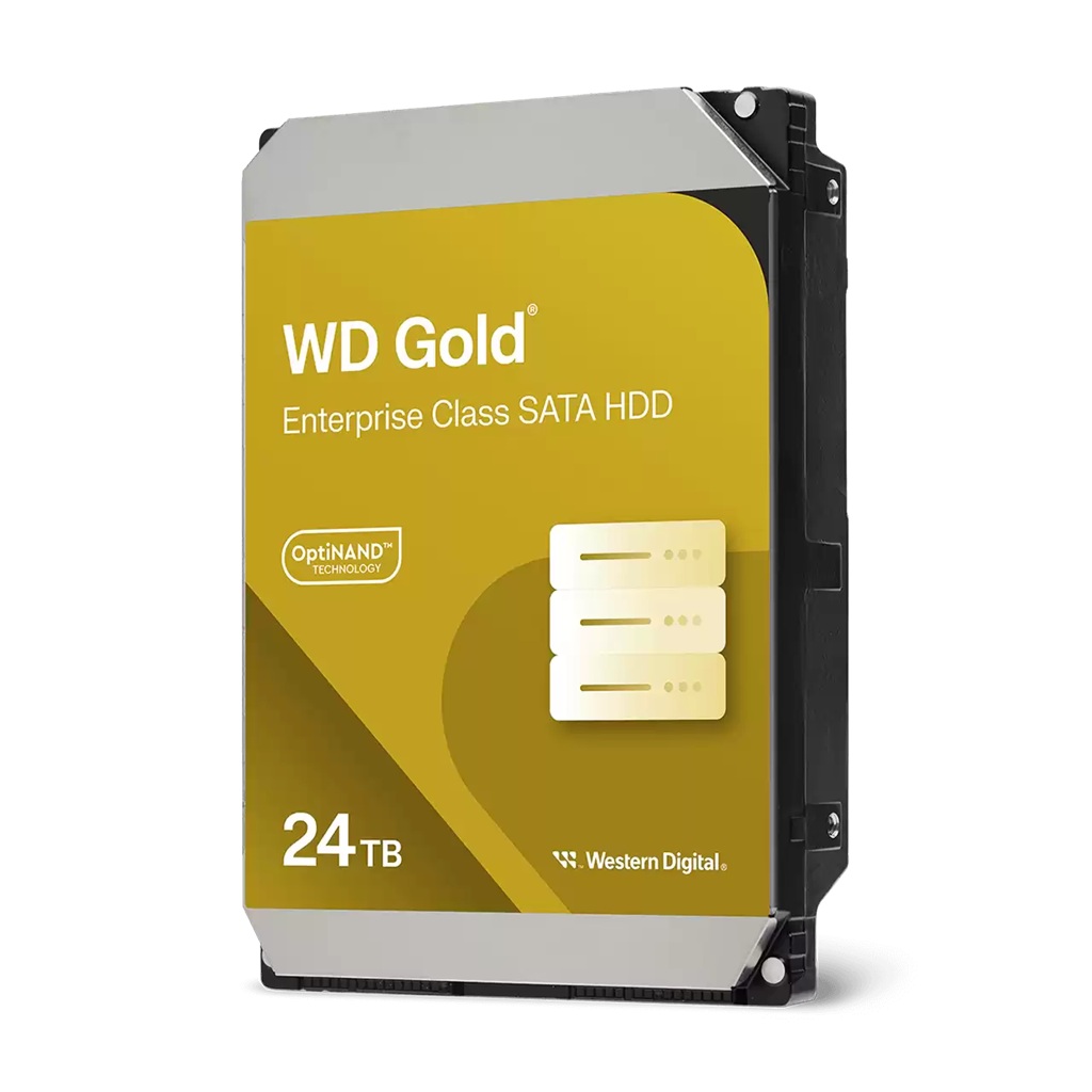 Western Digital Gold Enterprise Class SATA HDD - 24TB, 3.5', SATA 6Gb/s, 7200 RPM, CMR, up to 291MB/s, 512MB cache, 5Years warranty WD242KRYZ