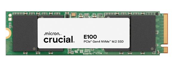 Micron (Crucial)-P Control module Crucial E100 2TB Gen4 NVMe SSD 5000/4500 MB/s R/W 100TBW 350K/460K IOPS 1M hrs MTTF M.2 2280 PCIe4 3yrs ~Crucial P3 Plus CT2000E100SSD8-P