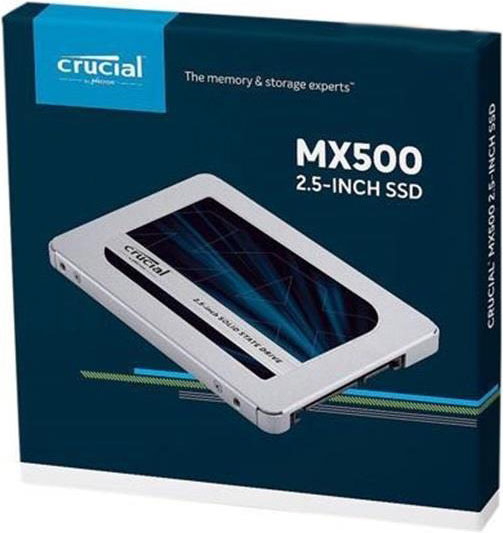 Crucial MX500 1TB 2.5' SATA SSD - 3D TLC 560/510 MB/s 90/95K IOPS Acronis True Image Cloning Software 5yr wty 7mm w/9.5mm Adapter