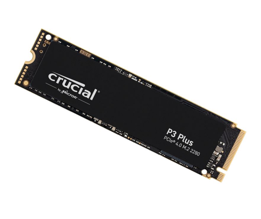 Micron (Crucial) Network hardware Crucial P3 Plus 1TB Gen4 NVMe SSD 5000/3600 MB/s R/W 220TBW 650K/800K IOPS 1.5M hrs MTTF Full-Drive Encryption M.2 PCIe4 5yrs CT1000P3PSSD8