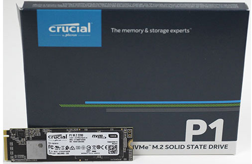 Crucial P1 500GB M.2 (2280) NVMe PCIe SSD - 3D NAND 1900/950 MB/s Acronis True Image Cloning Software 5yrs wty