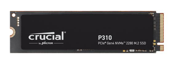Micron (Crucial)-P Crucial P310 1TB Gen4 2280 NVMe SSD 7100/6000 MB/s R/W 220TBW 1000K/1200K IOPS 1.5M hrs MTTF Full-Drive Encryption M.2 PCIe4 5yrs CT1000P310SSD8-P