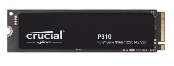 Micron (Crucial)-P Laptop Crucial P310 500GB Gen4 2280 NVMe SSD 6600/3500 MB/s R/W 110TBW 520K/890K IOPS 1.5M hrs MTTF Full-Drive Encryption M.2 PCIe4 5yrs ~CT500P3PSSD8 CT500P310SSD8-P