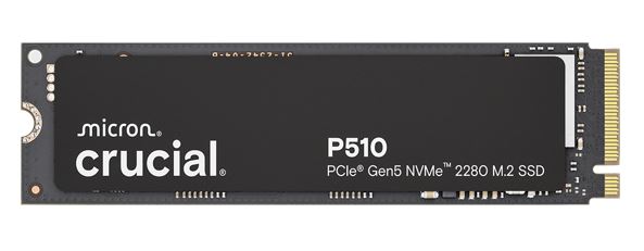 Micron (Crucial)-P CT2000P510SSD8-P Power accessory Crucial P510 2TB Gen5 2280 NVMe M.2 SSD 10,000 / 8,700 MB/s R/W 1200TBW 1.4M IOPS 1.5M hrs MTTF Full-Drive Encryption 5yrs