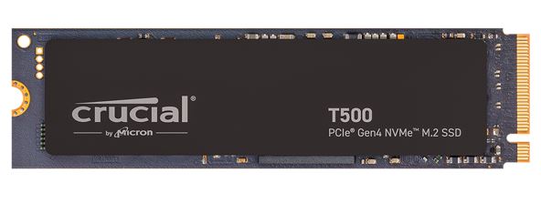 Micron (Crucial)-P Control module Crucial T500 1TB Gen4 NVMe SSD - 7300/6800 MB/s R/W 600TBW 1440K IOPs 1.5M hrs MTTF Acronis True Image Adobe Creative Cloud for PS5 CT1000T500SSD8-P