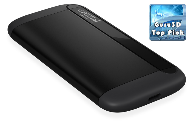 Crucial X8 1TB External Portable SSD ~1050MB/s USB3.2 USB-C USB3.0 USB-A Durable Rugged Shock Proof for PC MAC PS4 Xbox Android iPad Pro