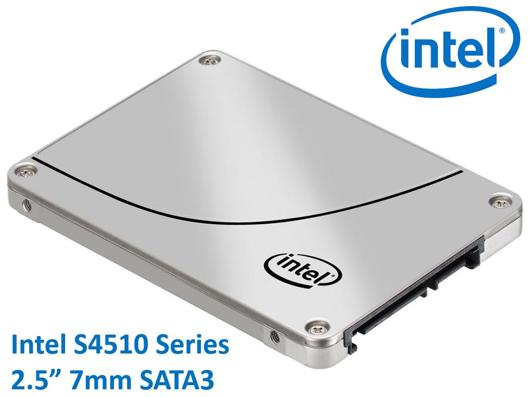 Intel DC S4510 2.5' 1.92TB SSD SATA3 6Gbps 3D2 TCL 7mm 560R/510W MB/s 97K/36K IOPS 2xDWPD 2 Mil Hrs MTBF Data Center Server 5yrs Wty ~HBI-S4610-192TB